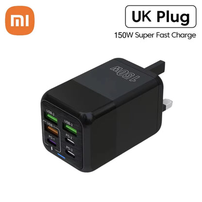Xiaomi 150W Super Quick Charger Cable 10A Ultra High Speed Fast Charging 6 Ports PD Type C QC 3.0 for Iphone Samsung Charger