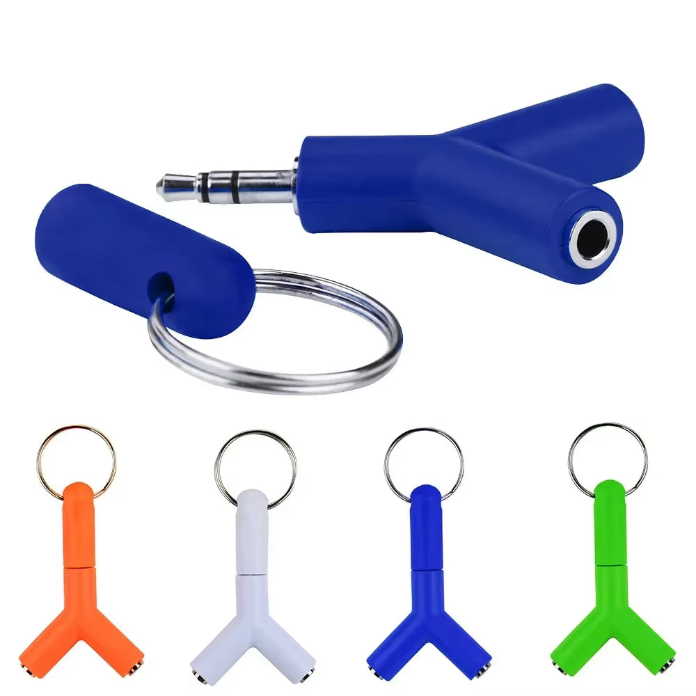 Audio Splitter Y Jack Male to 2 Female M/F 3.5Mm Stereo Cable Adapter for Earphone Headphones Mobile Phone PC MP3 MP4
