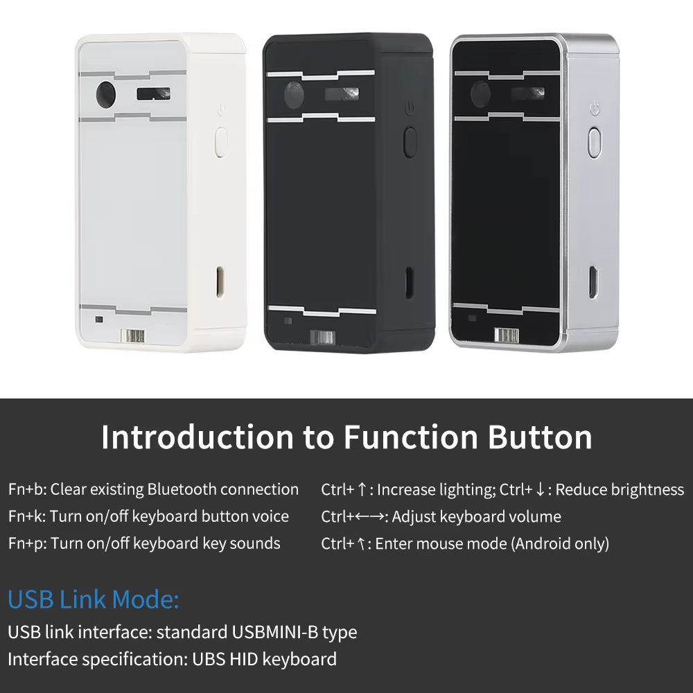 Portable Bluetooth Virtual Laser Keyboard Wireless Projection Mini Touch Keyboard for Computer Mobile Phone with Mouse Function